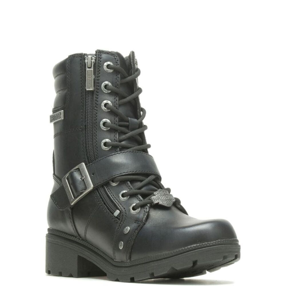 Harley-Davidson Womens Talley Ridge 7.75" Lace Black Boots (NWT) - Picture 3 of 7